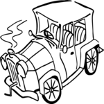 Car - Broken Down Clip Art