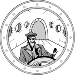 Captain at Wheel 1 Clip Art