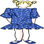 Girl in Dress 25 Clip Art