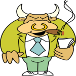 Smoking Bull Clip Art