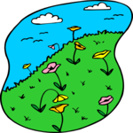 Field of Flowers Clip Art