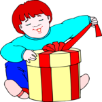 Opening Gift 2 Clip Art