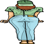 Woman in Jeans 1 Clip Art