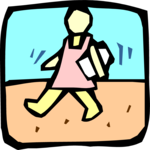 Student Walking Clip Art