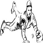 Baseball - Player 02 Clip Art