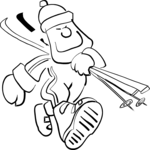 Skier 02 Clip Art