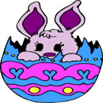 Bunny in Egg 3 Clip Art