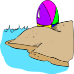 Beach & Ball Clip Art