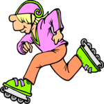 In-Line Skating 38 Clip Art