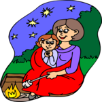 Roasting Marshmallows 7 Clip Art