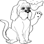 Dog Scratching 2 Clip Art