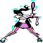 Tennis - Player 63 Clip Art