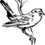 Bird Perched 10 Clip Art