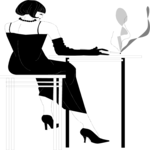 Woman Smoking Clip Art