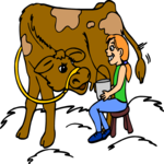 Milking Cow 1 Clip Art