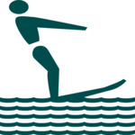 Water Skiing 1 Clip Art