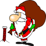 Santa & Chimney 1 Clip Art