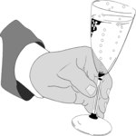 Champagne Glass 1 Clip Art