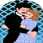 Couple Embracing Clip Art