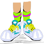 Sneakers on Feet Clip Art