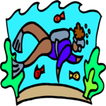 Scuba Diver 45 Clip Art