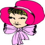 Girl in Bonnet 1 Clip Art