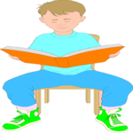 Boy Reading Clip Art