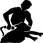 Sheep Shearing 1 Clip Art