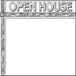 Open House Frame 2 Clip Art
