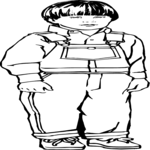 Boy Standing 01 Clip Art