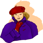 Woman Wearing Hat 14 Clip Art