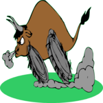 Bull Charging 1 Clip Art