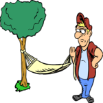 Man in Hammock 3 Clip Art