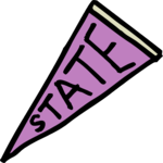 Pennant - State Clip Art