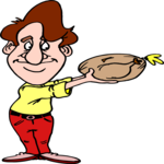 Man with Chicken 2 Clip Art