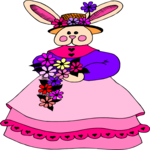 Bunny Lady Clip Art