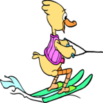 Water Skiing - Duck 1 Clip Art