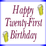 21st Birthday 4 Clip Art