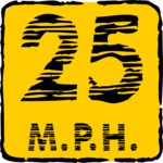 Speed 25 MPH Clip Art