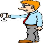 Man Toasting 1 Clip Art