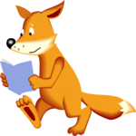 Fox Reading Clip Art