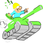 Man in Tank Clip Art