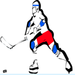 Ice Hockey - Player 23 Clip Art