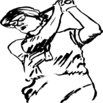 Golfer 1 Clip Art