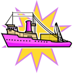 Cargo Ship 13 Clip Art