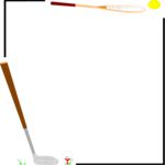 Golf & Tennis - Border Clip Art