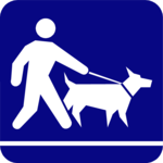 Dog on Leash Clip Art