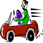 Clown in Car 5 Clip Art