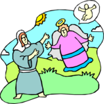 Mary & Angel Clip Art