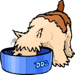 Dog Eating 1 Clip Art